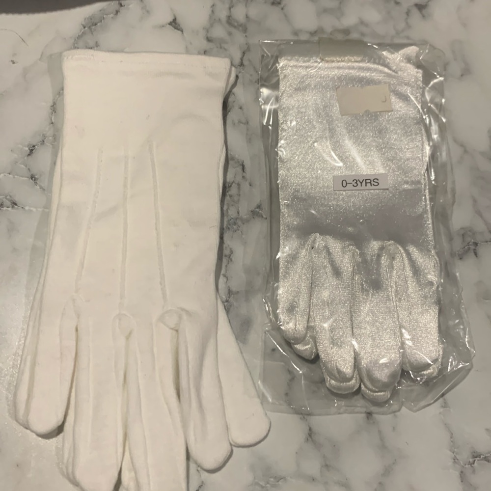 Set of two gloves for children small girl sizes